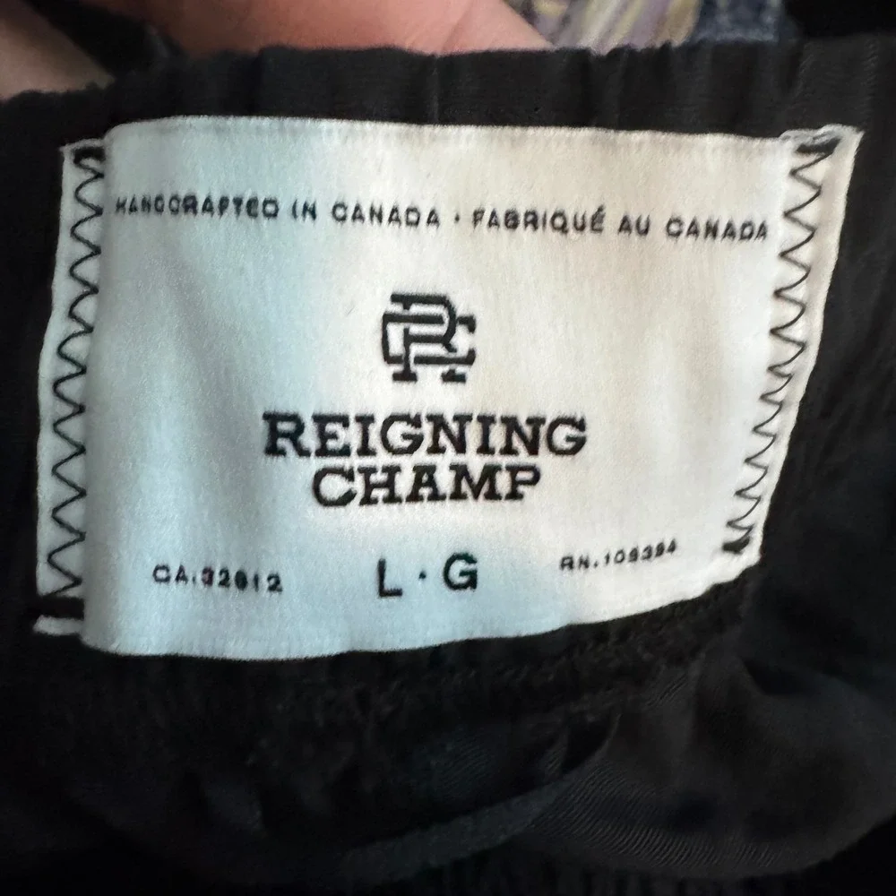 Reigning Champ Swim Trunks Mens Large Black Nylon Performance Stretch Drawcord